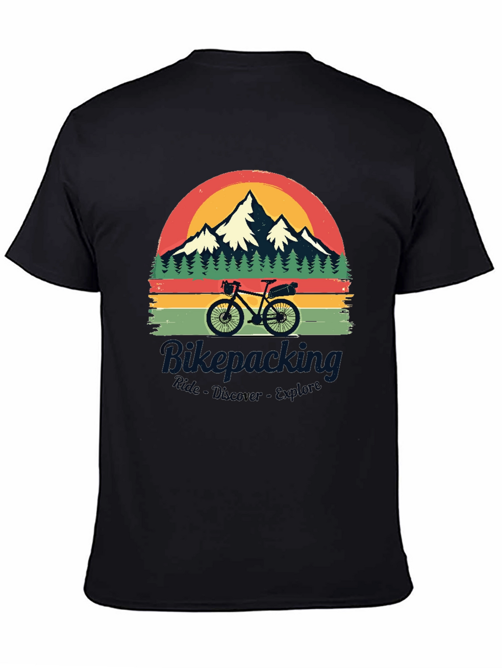 Bikepacking Ride Discover Explore Graphic T-Shirt