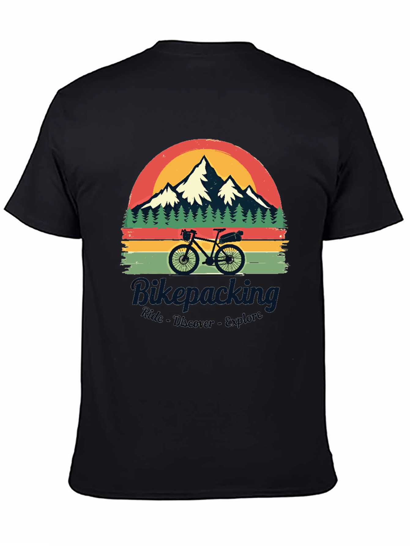 Bikepacking Ride Discover Explore Graphic T-Shirt