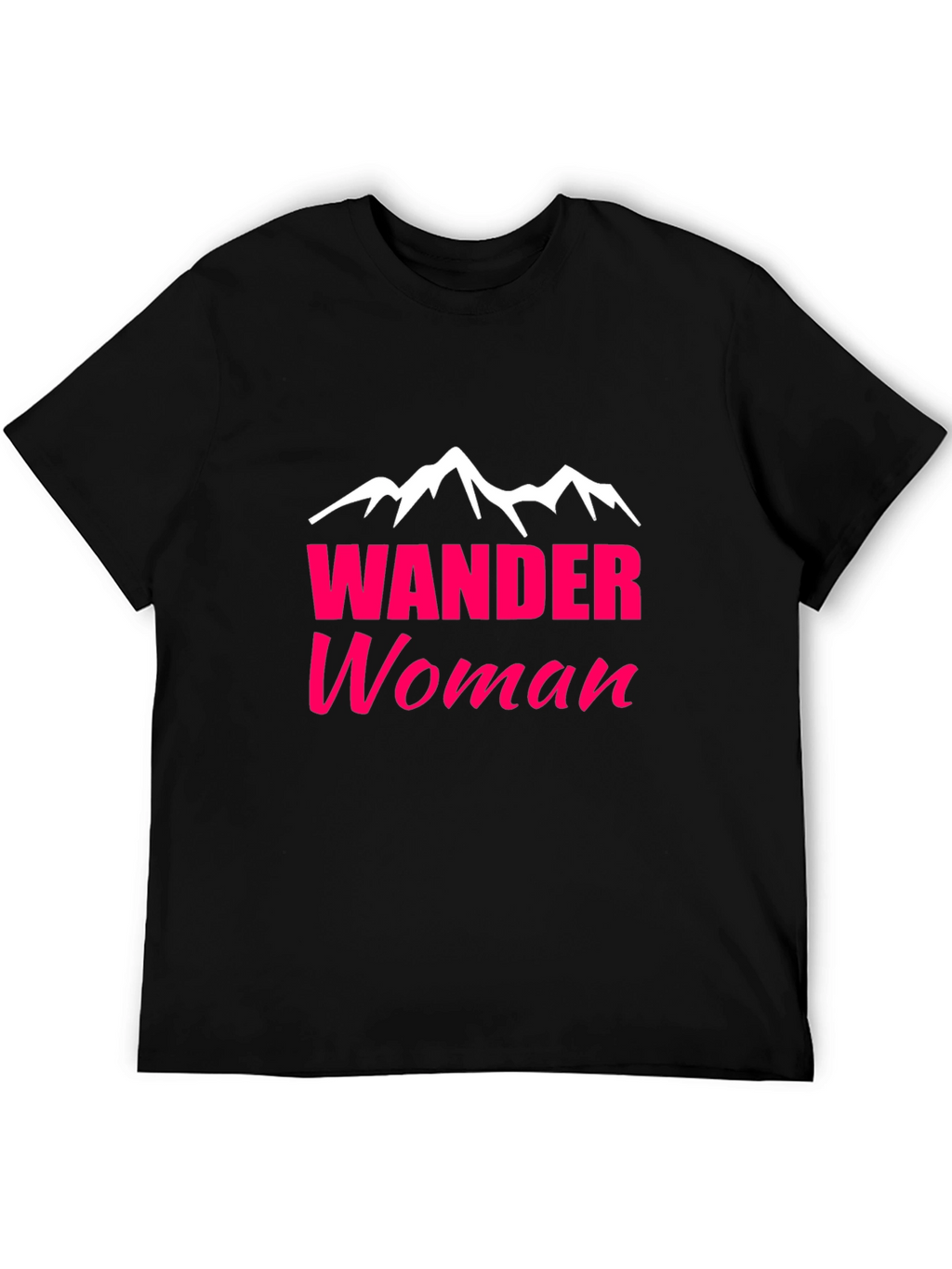 Wander Woman Graphic Tee - Black Cotton T-Shirt