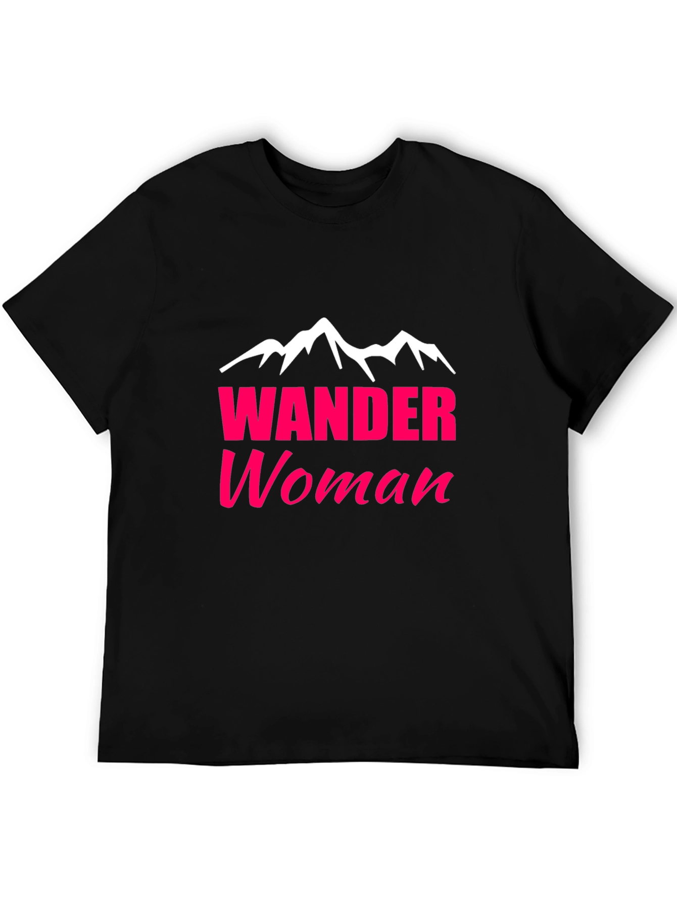 Wander Woman Graphic Tee - Black Cotton T-Shirt