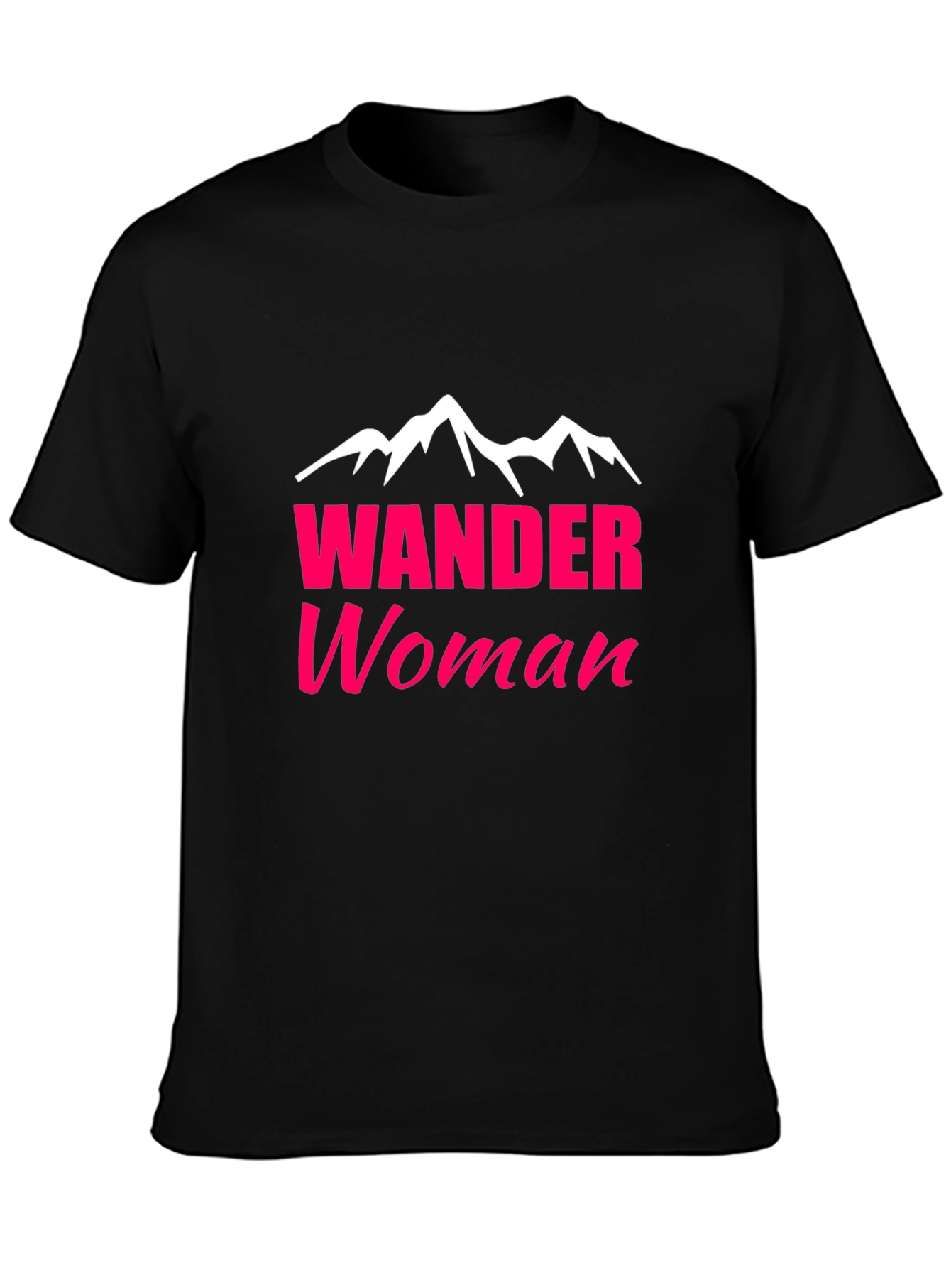 Wander Woman Graphic Tee - Black Cotton T-Shirt