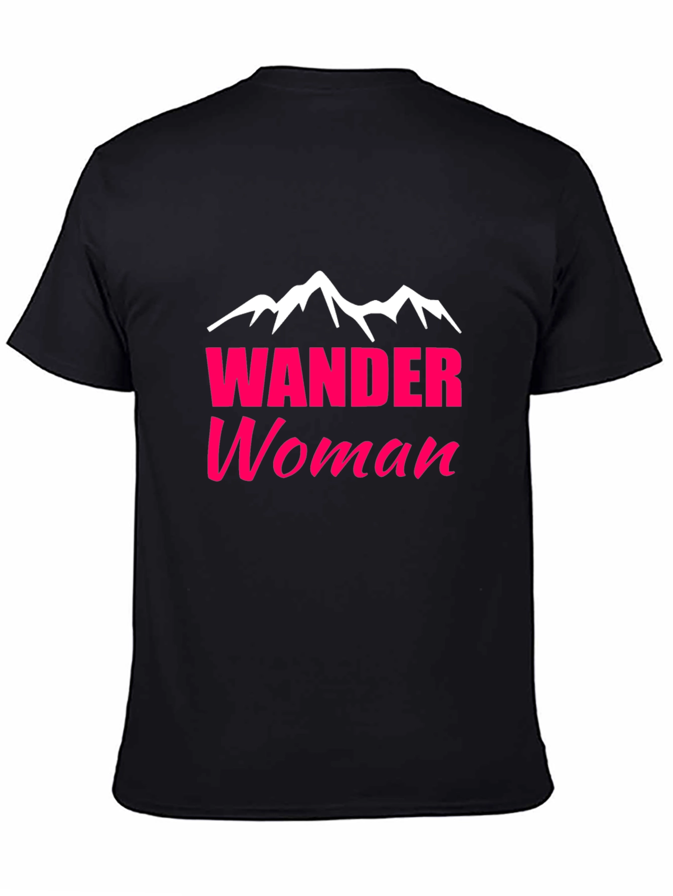 Wander Woman Graphic Tee - Black Cotton T-Shirt