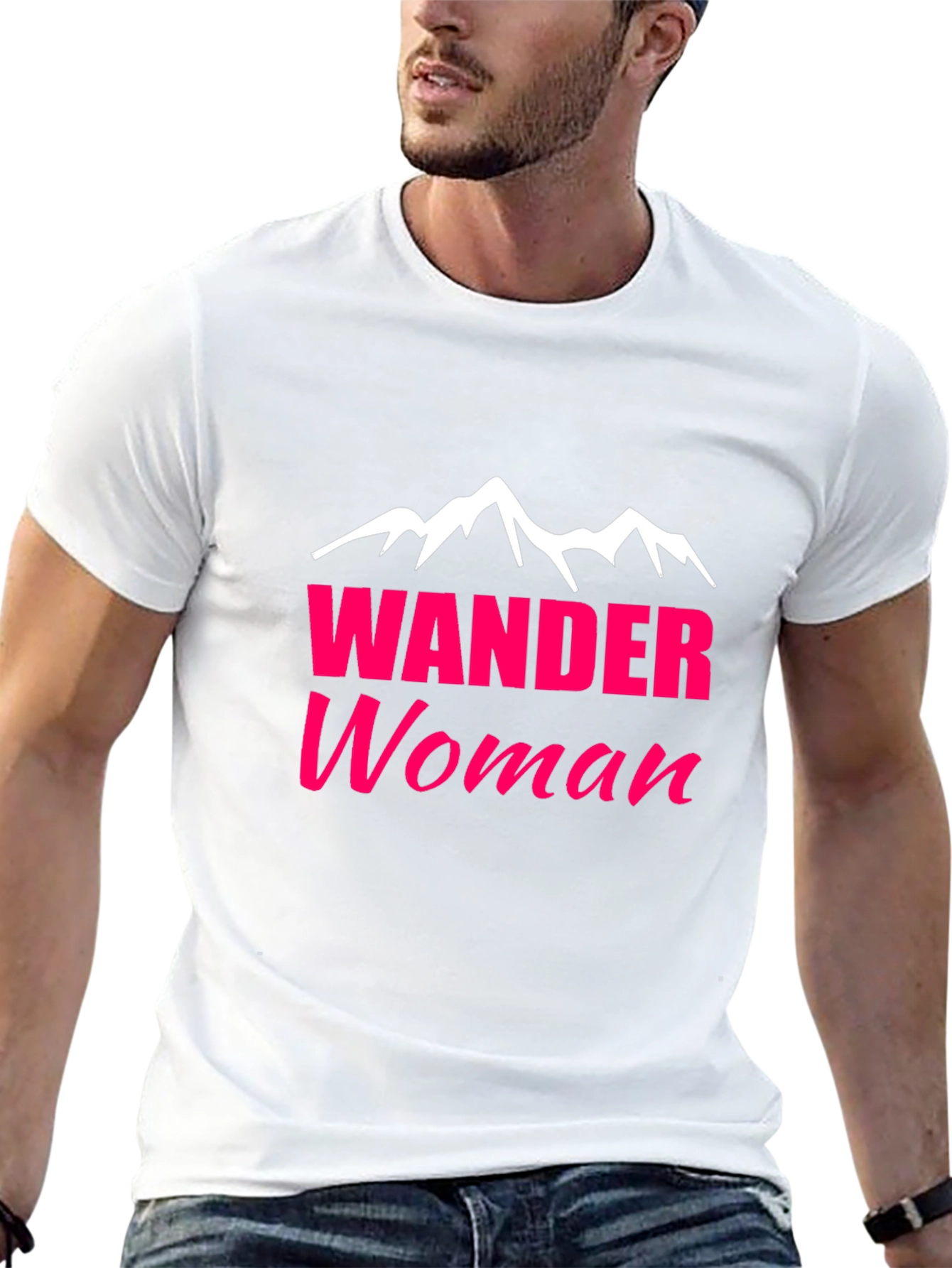 Wander Woman Graphic Tee - Black Cotton T-Shirt