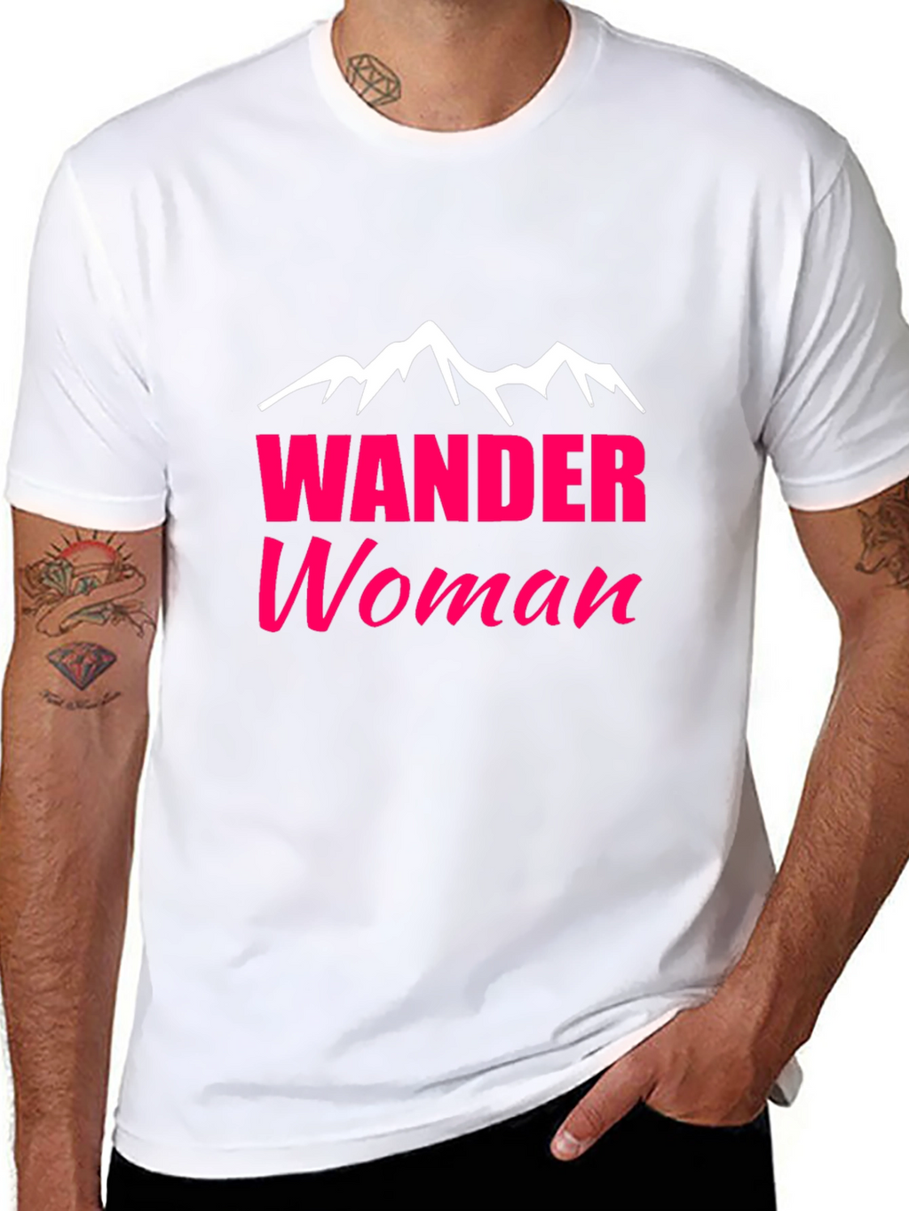 Wander Woman Graphic Tee - Black Cotton T-Shirt