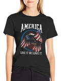 America Eagle Graphic Patriotic T-Shirt