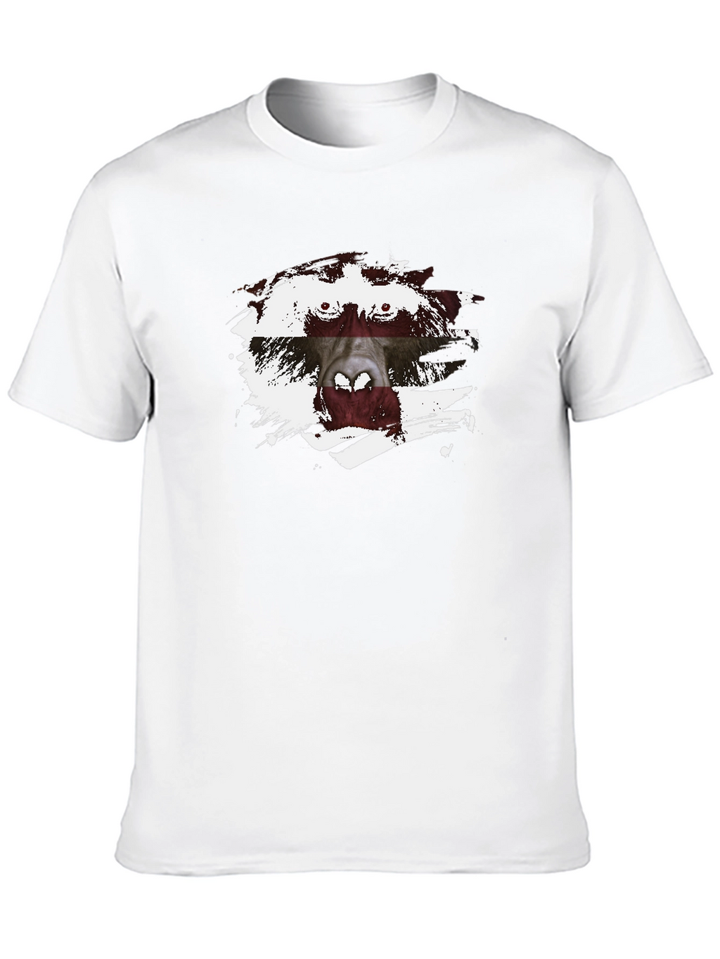 Latvian Flag Monkey T-Shirt