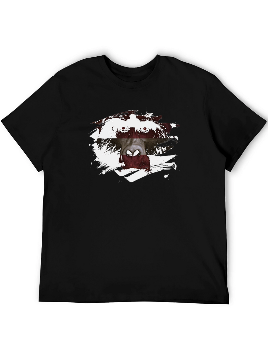 Latvian Flag Monkey T-Shirt
