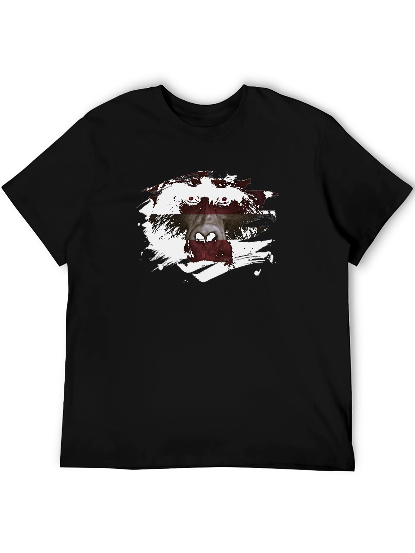 Latvian Flag Monkey T-Shirt