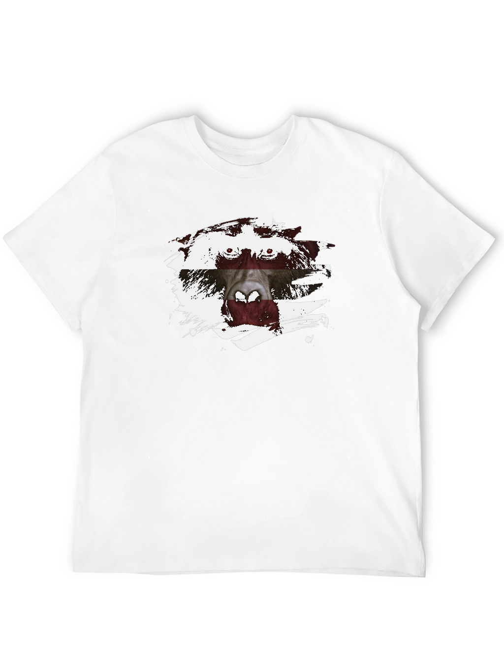 Latvian Flag Monkey T-Shirt