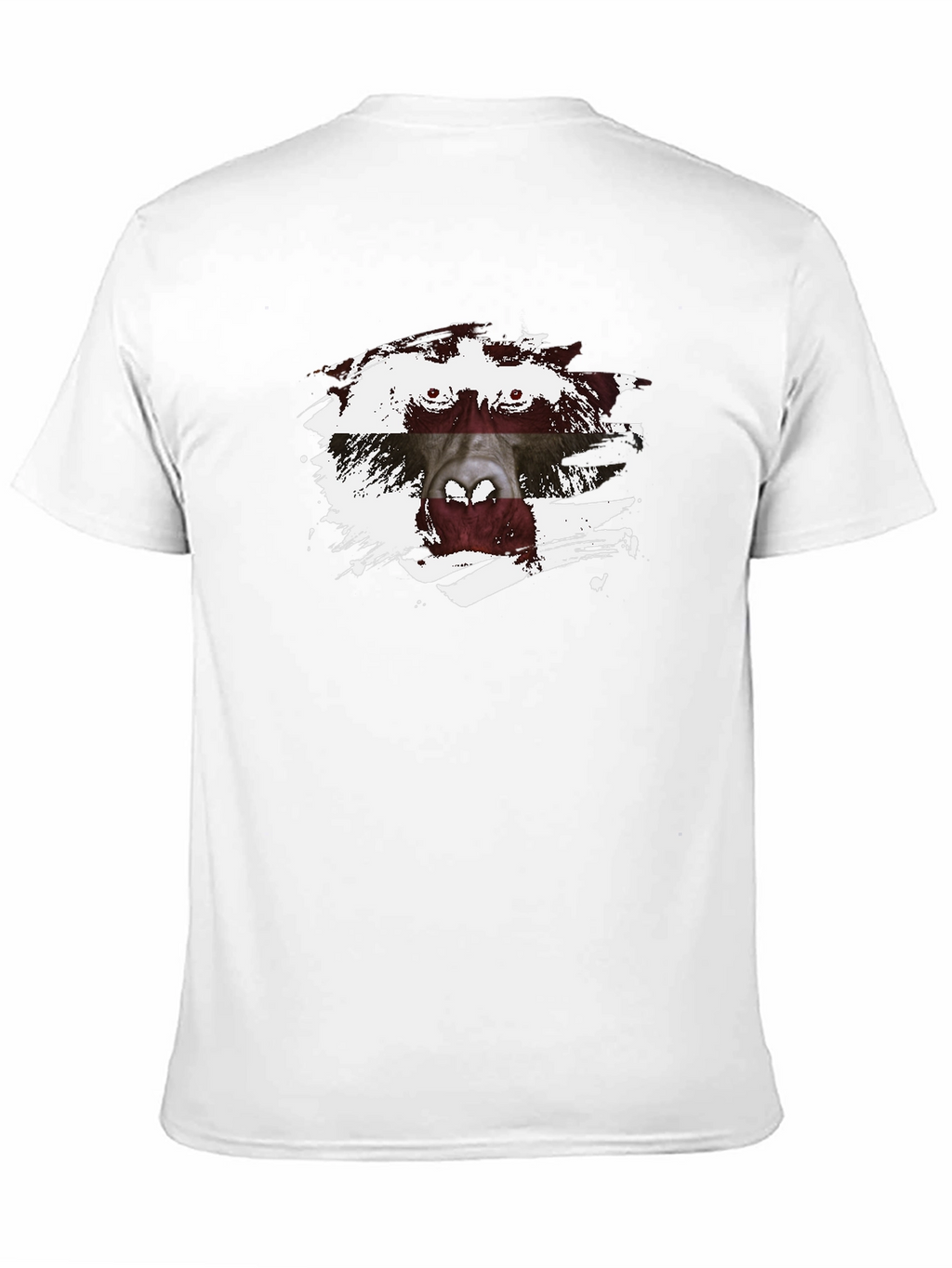 Latvian Flag Monkey T-Shirt