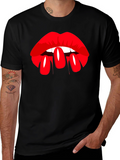 Lip Service Graphic Tee - Bold Black T-Shirt