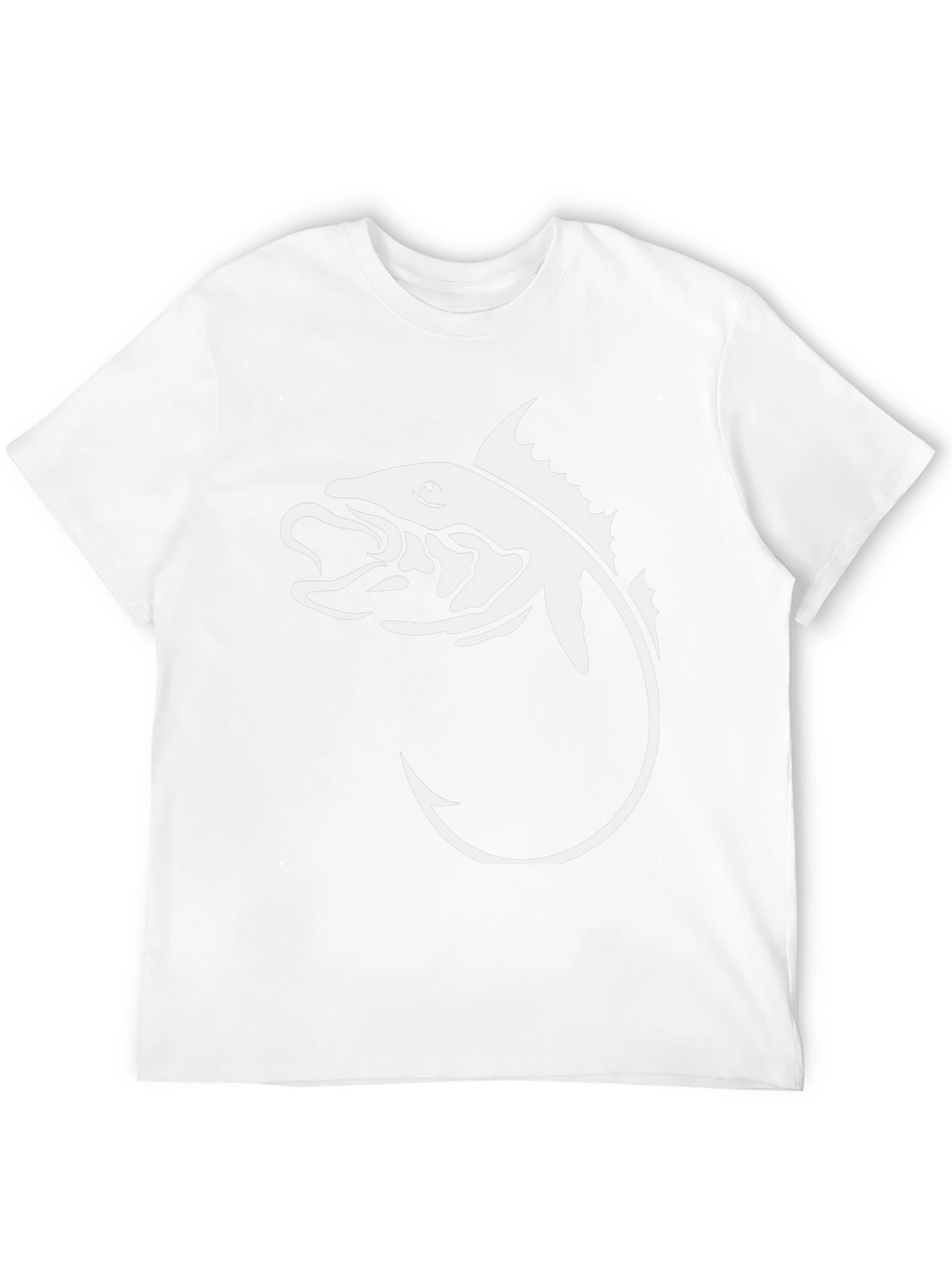 Mens Black T-Shirt with Fishing Hook Graphic