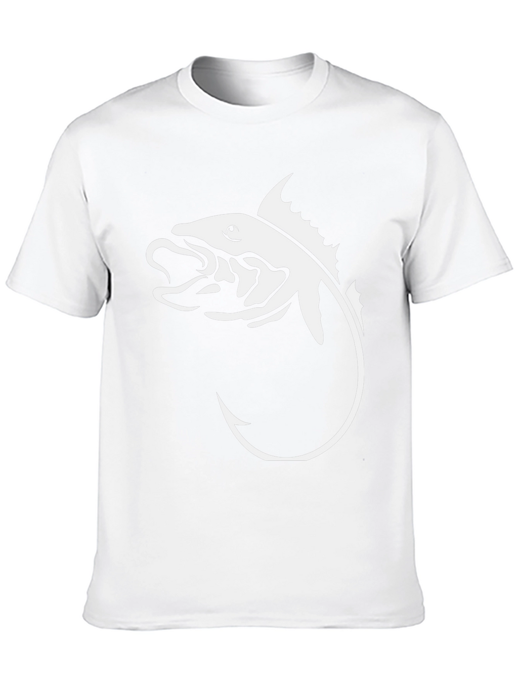Mens Black T-Shirt with Fishing Hook Graphic