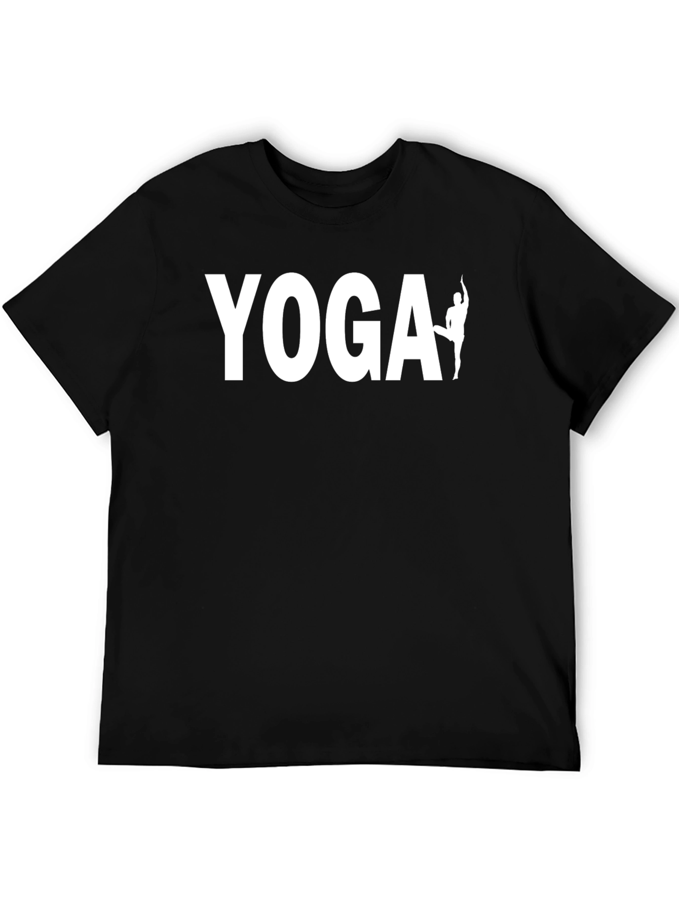 Yoga Graphic Tee - Black Cotton Blend