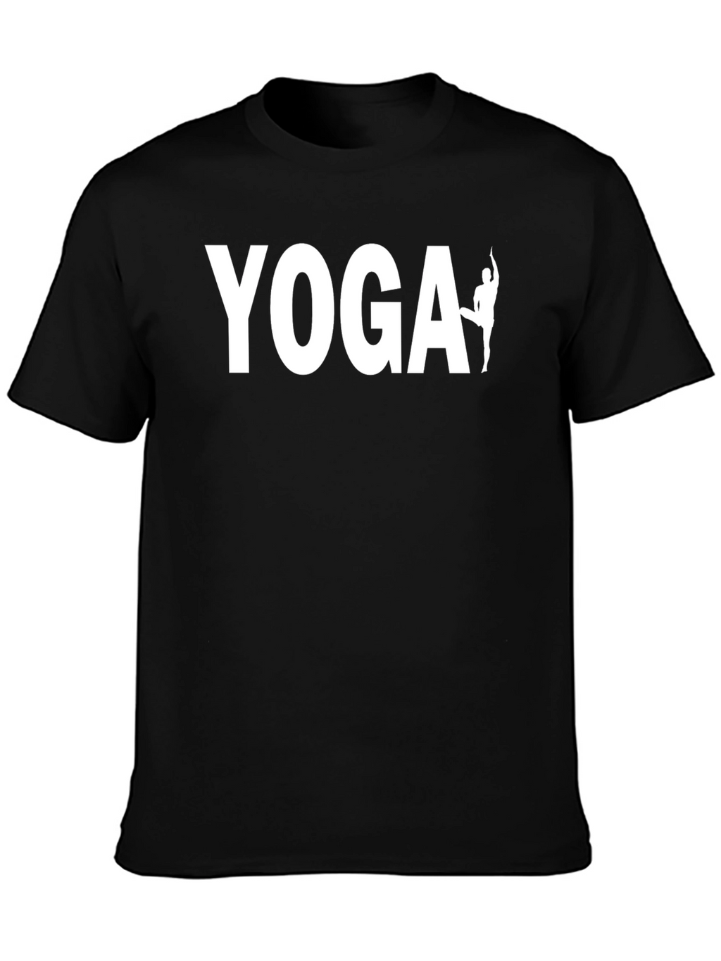 Yoga Graphic Tee - Black Cotton Blend