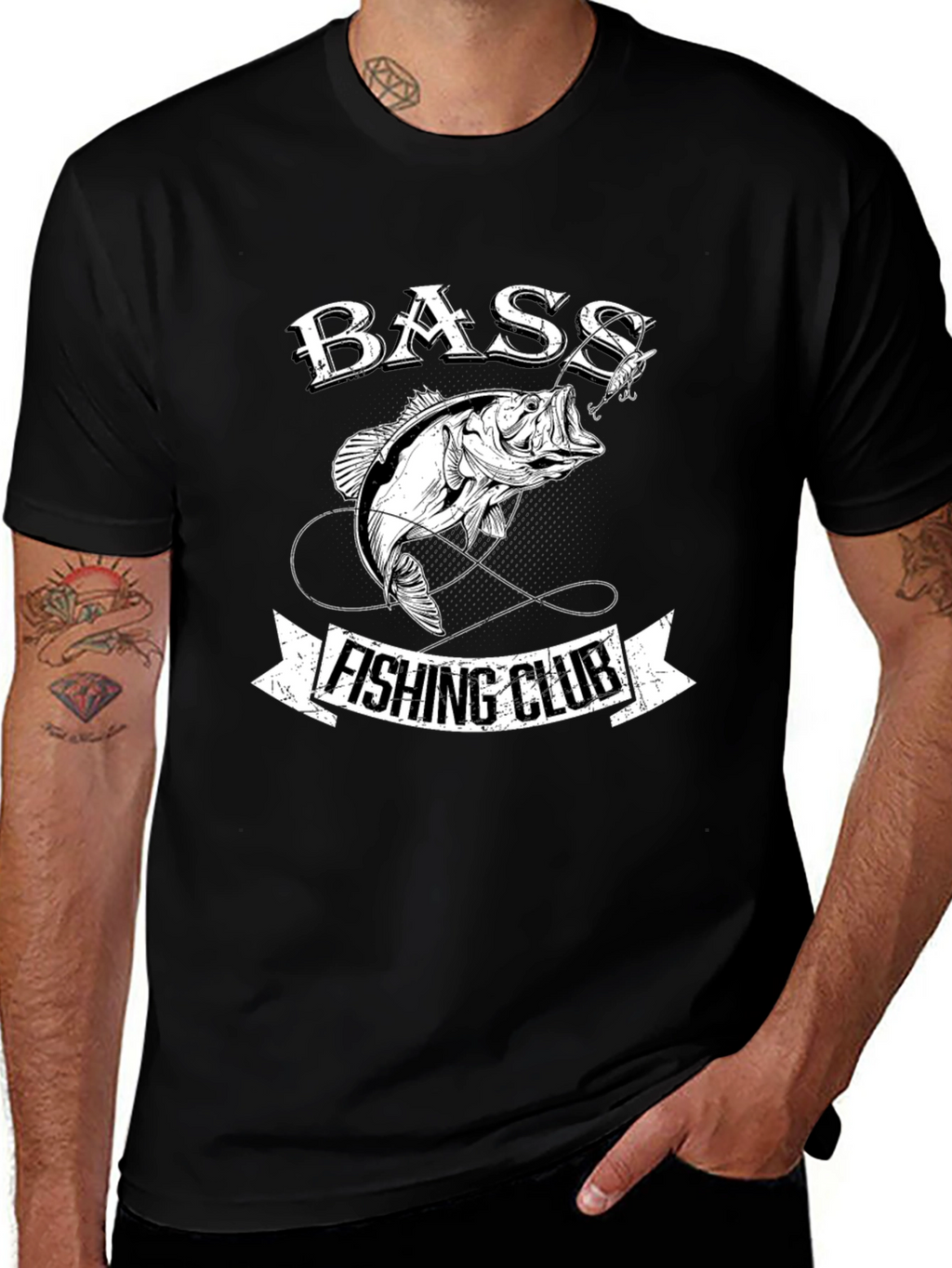 Bass Fishing Club Black T-Shirt