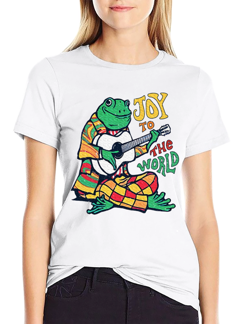 Joy to the World Frog Graphic T-Shirt