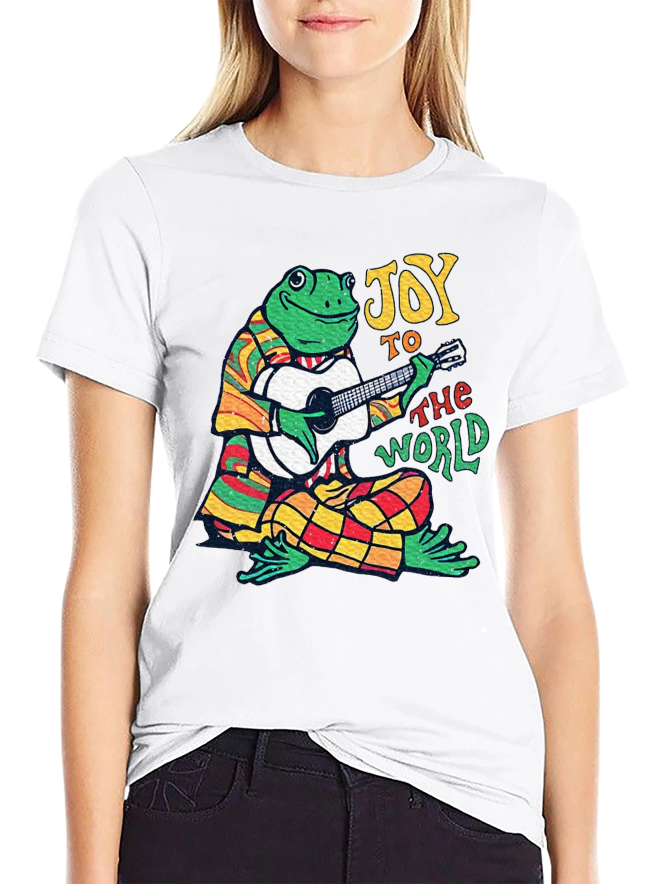 Joy to the World Frog Graphic T-Shirt