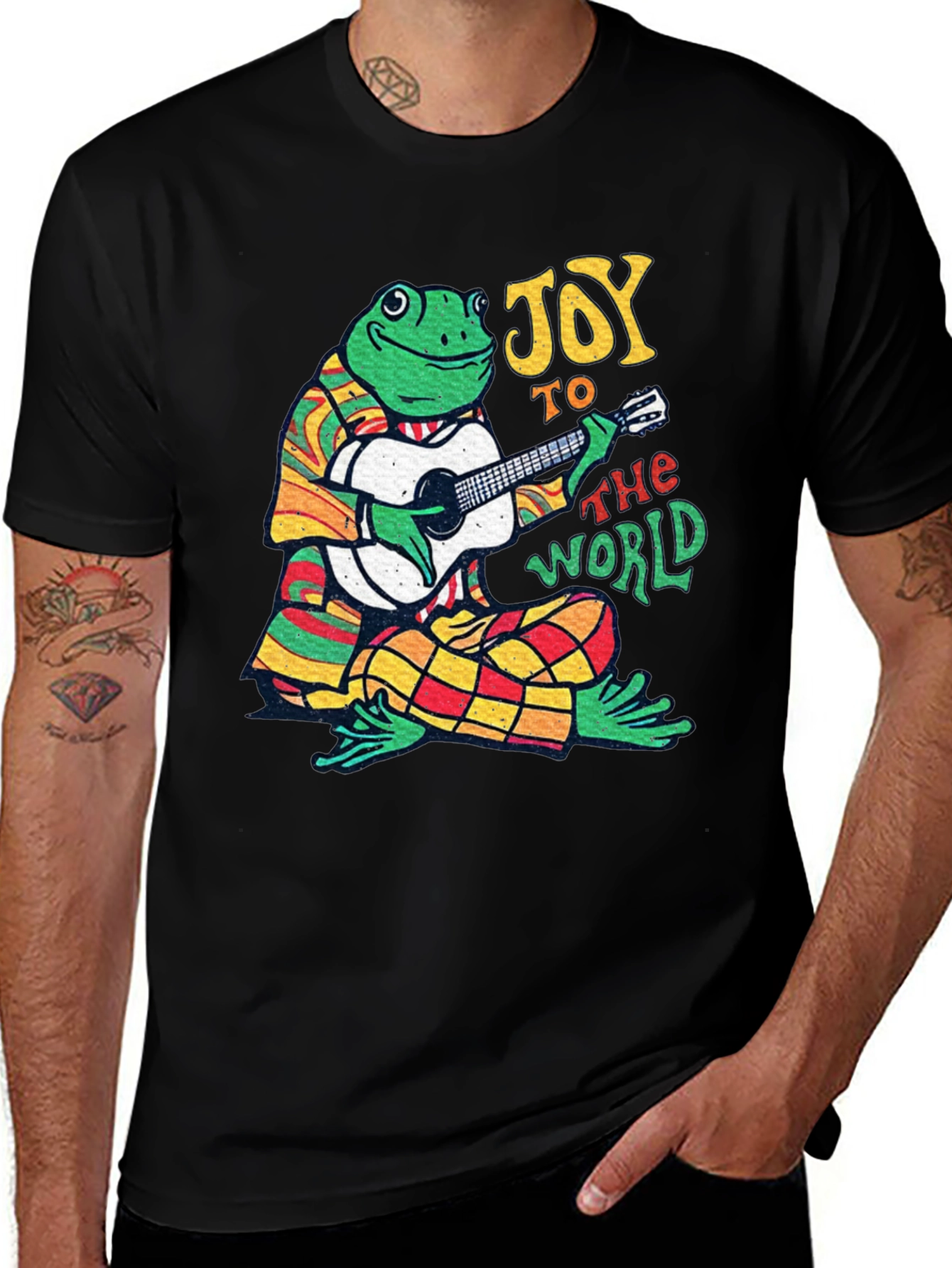 Joy to the World Frog Graphic T-Shirt