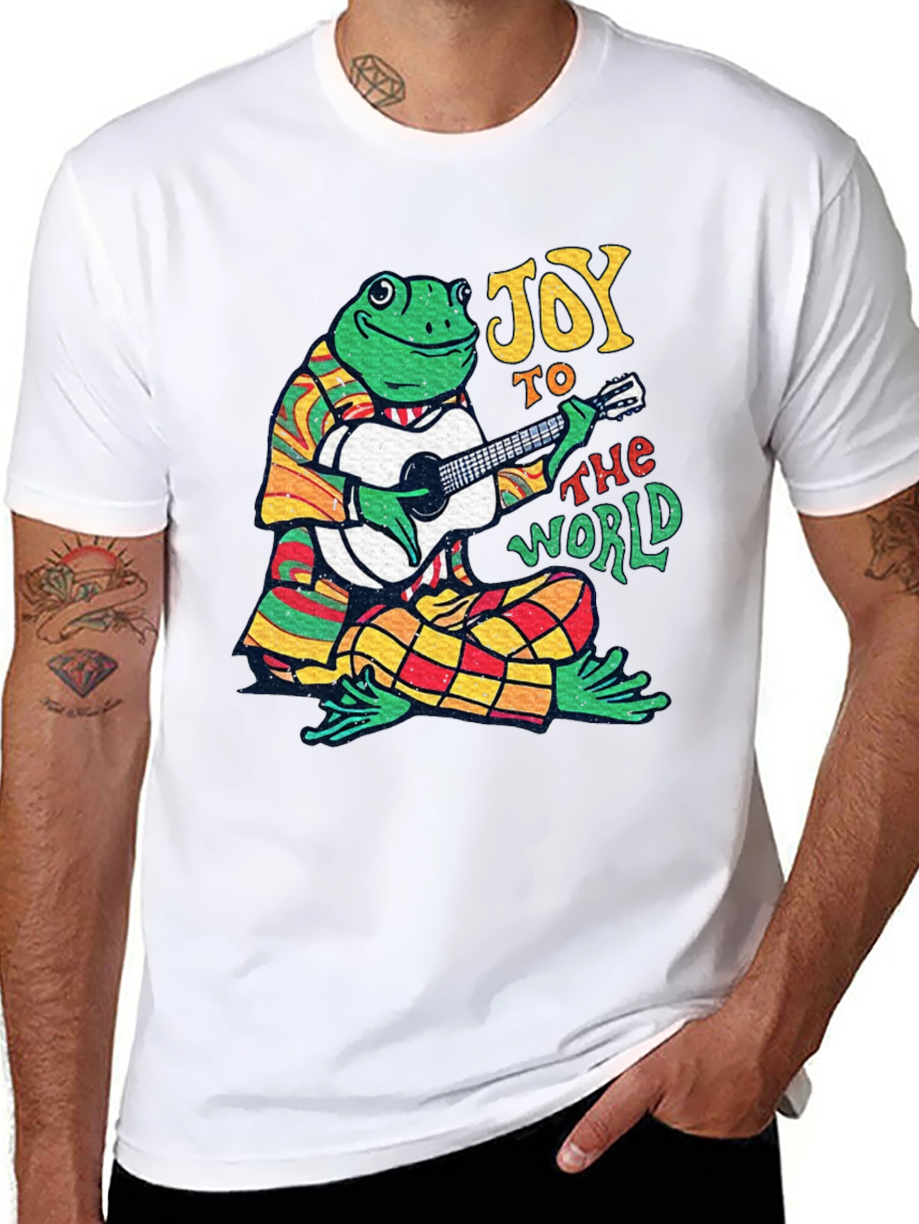 Joy to the World Frog Graphic T-Shirt