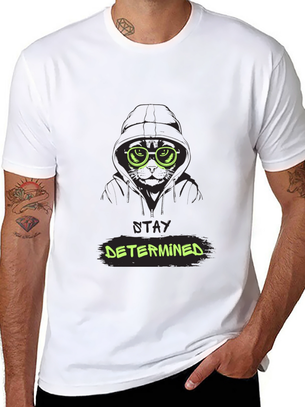 Stay Determined Graphic Tee - Mens Black T-Shirt