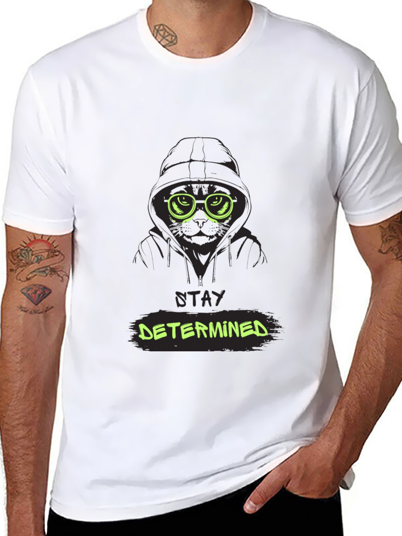 Stay Determined Graphic Tee - Mens Black T-Shirt