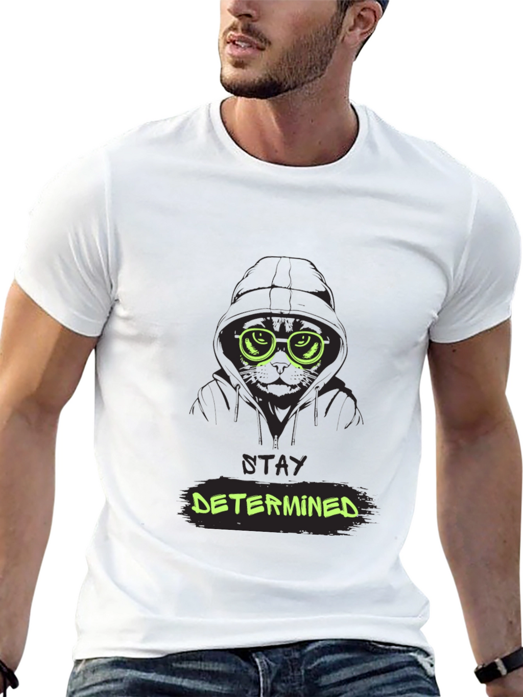 Stay Determined Graphic Tee - Mens Black T-Shirt