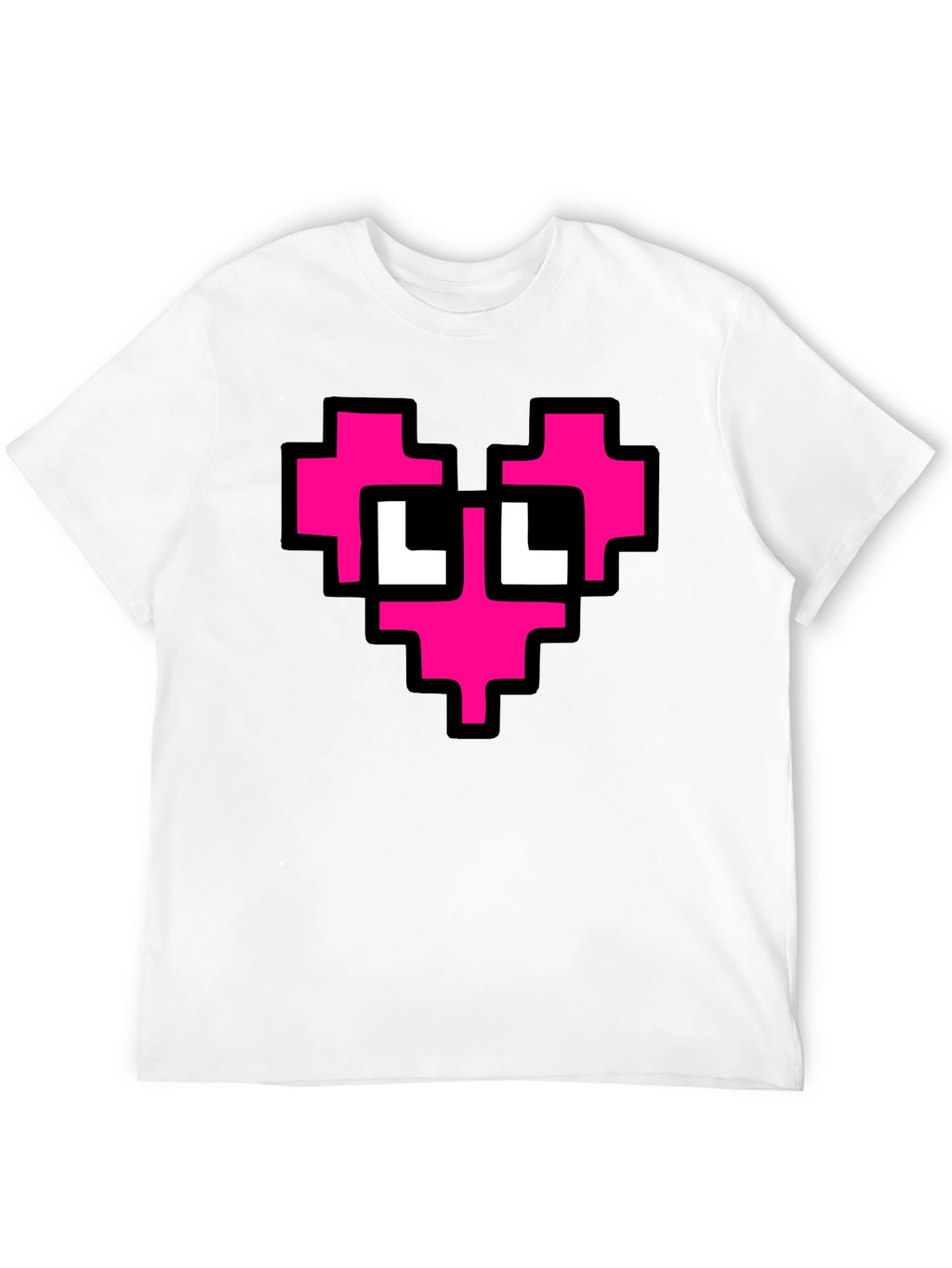 Pixel Heart T-Shirt - Black Graphic Tee