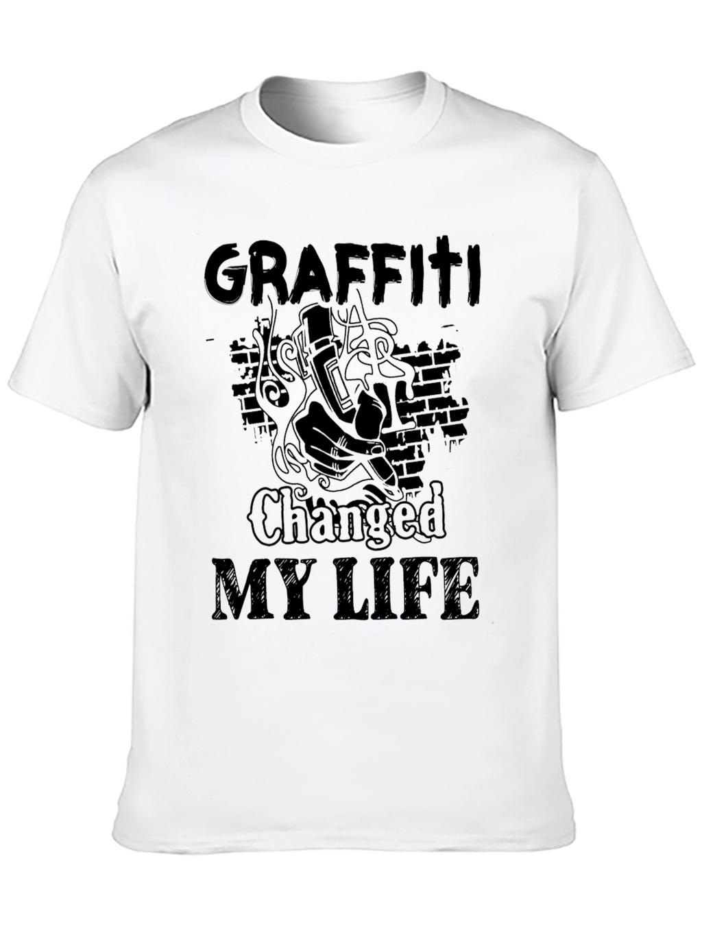 Graffiti Changed My Life Black Graphic Tee