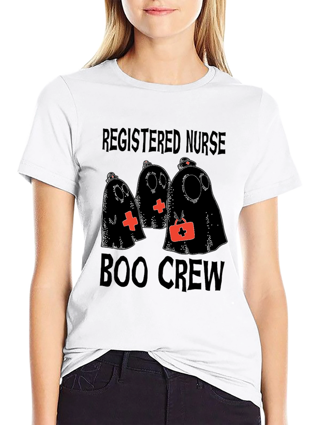 Registered Nurse Boo Crew Halloween T-Shirt