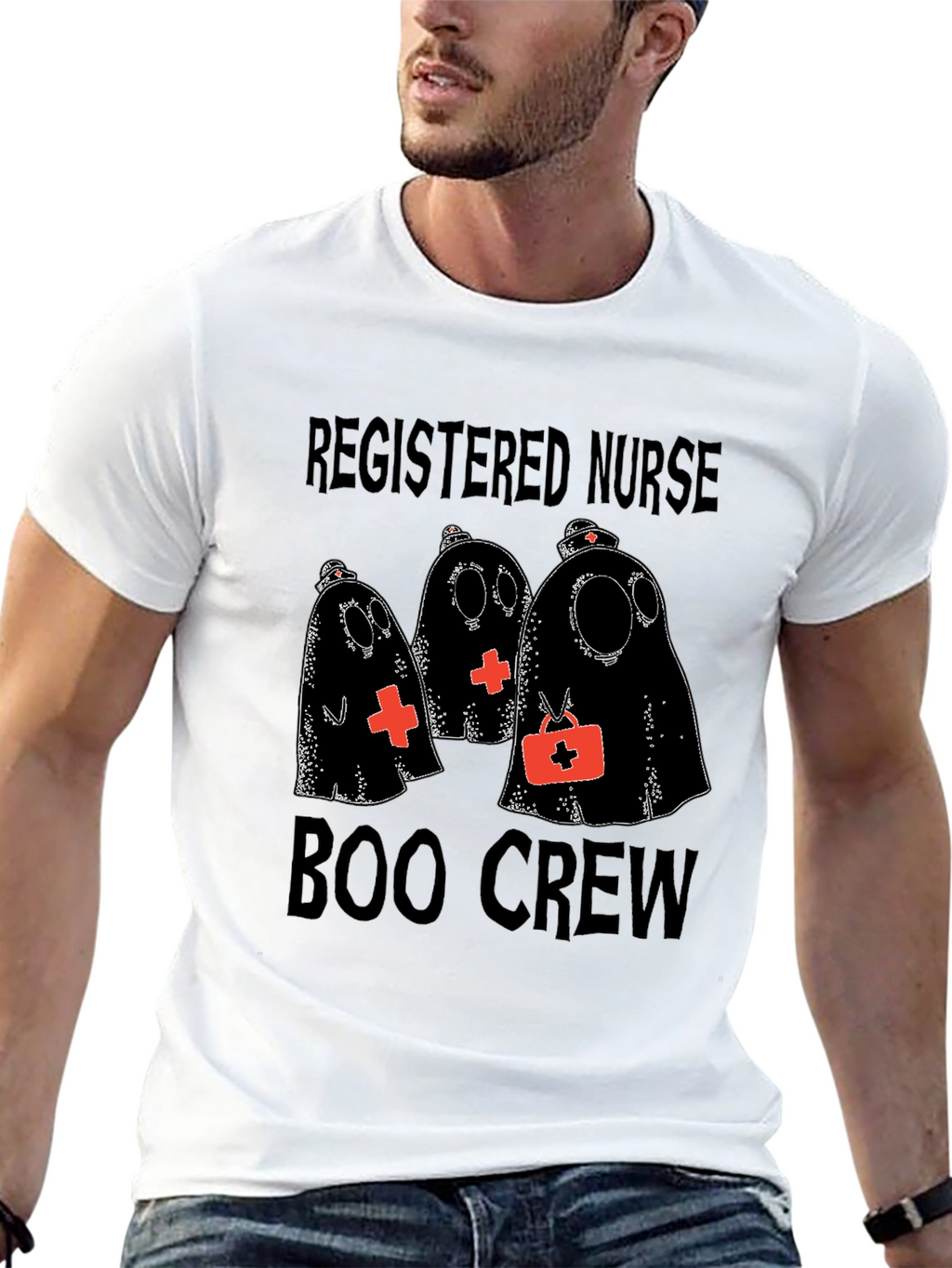 Registered Nurse Boo Crew Halloween T-Shirt