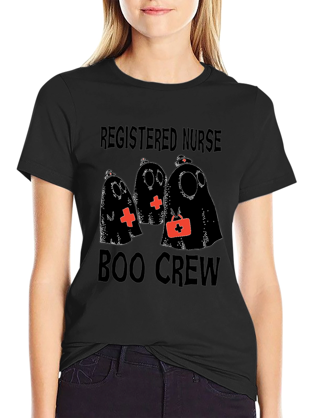 Registered Nurse Boo Crew Halloween T-Shirt