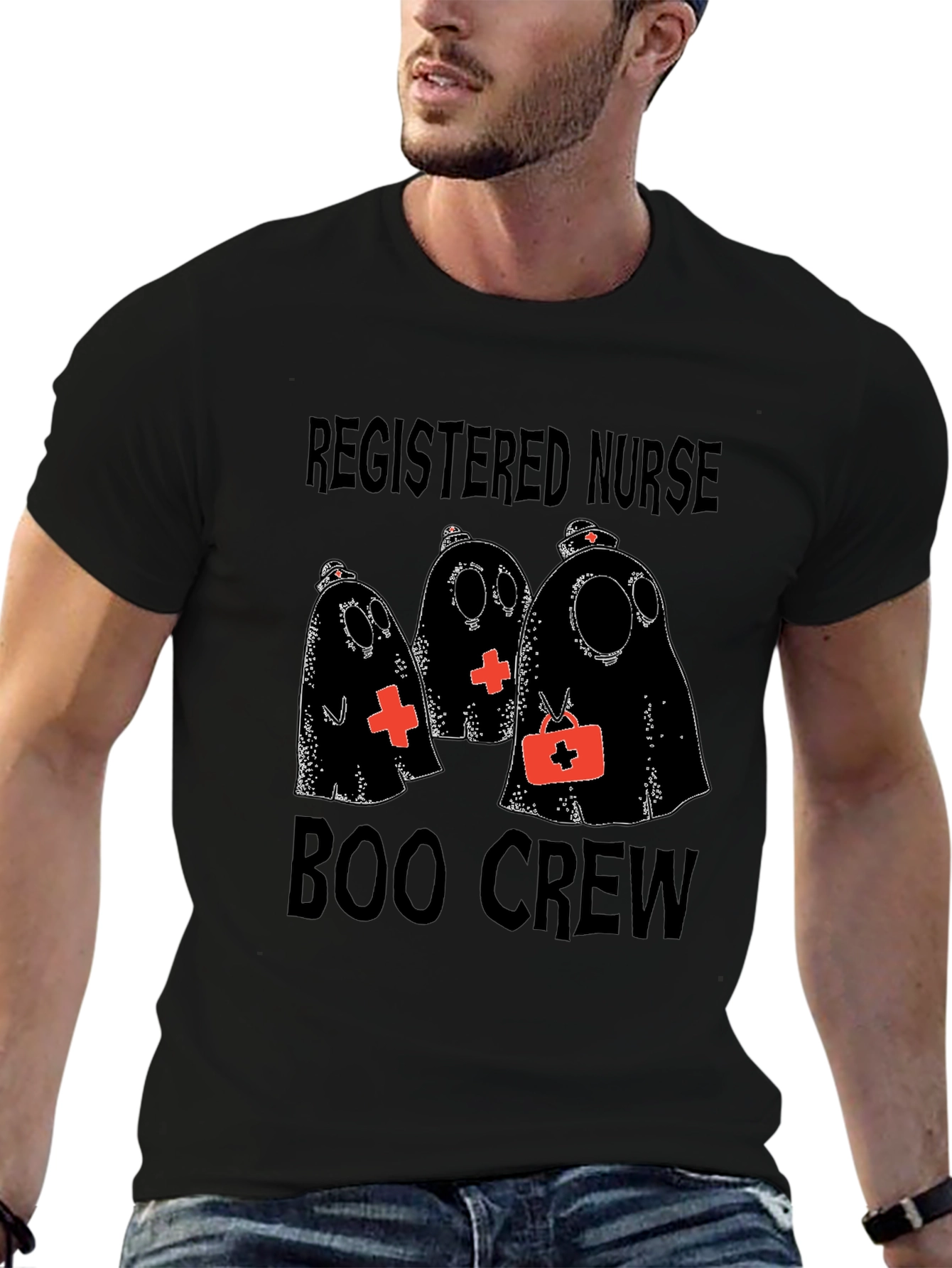Registered Nurse Boo Crew Halloween T-Shirt