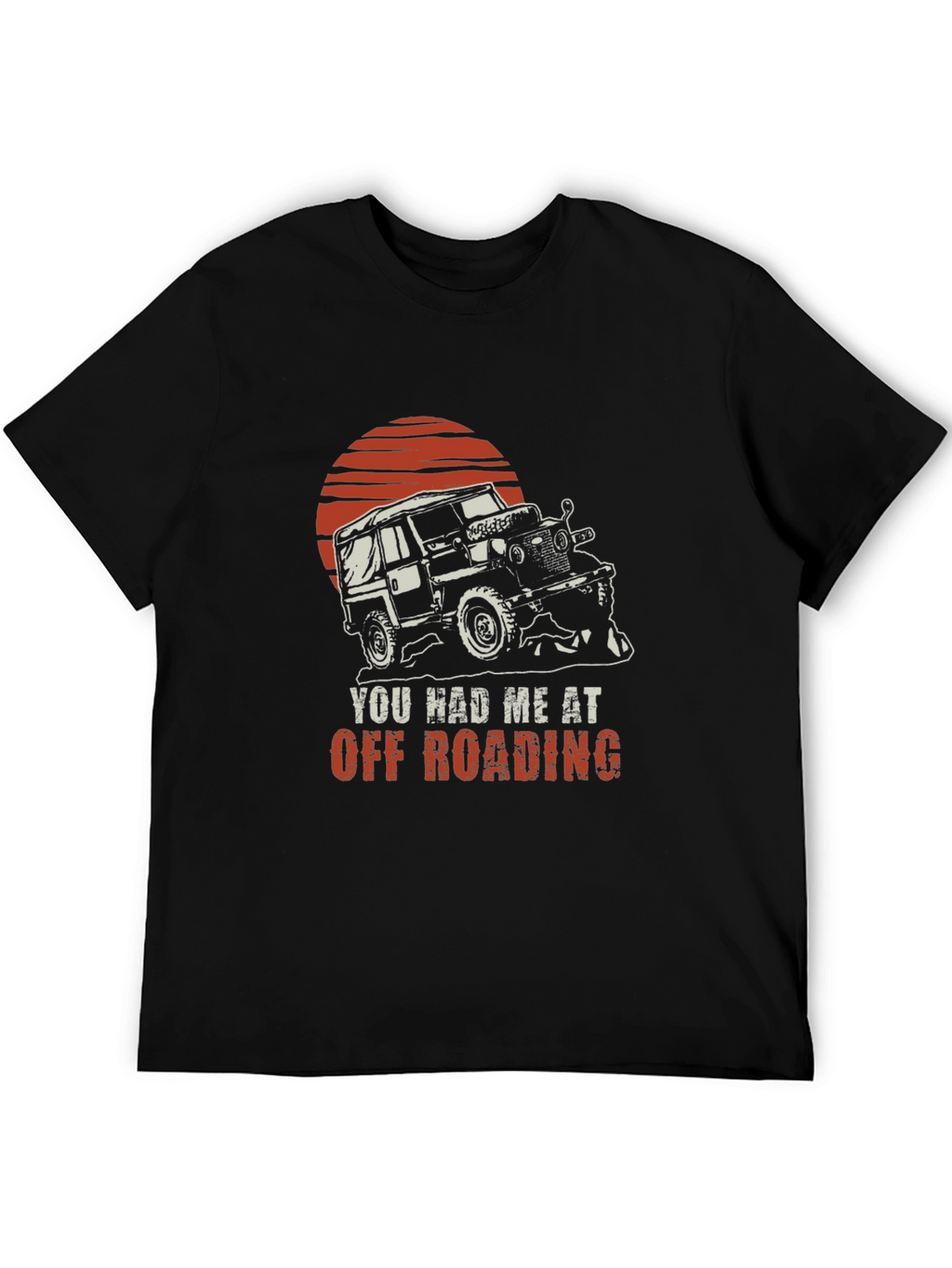Off Roading Graphic Tee - Black Cotton T-Shirt