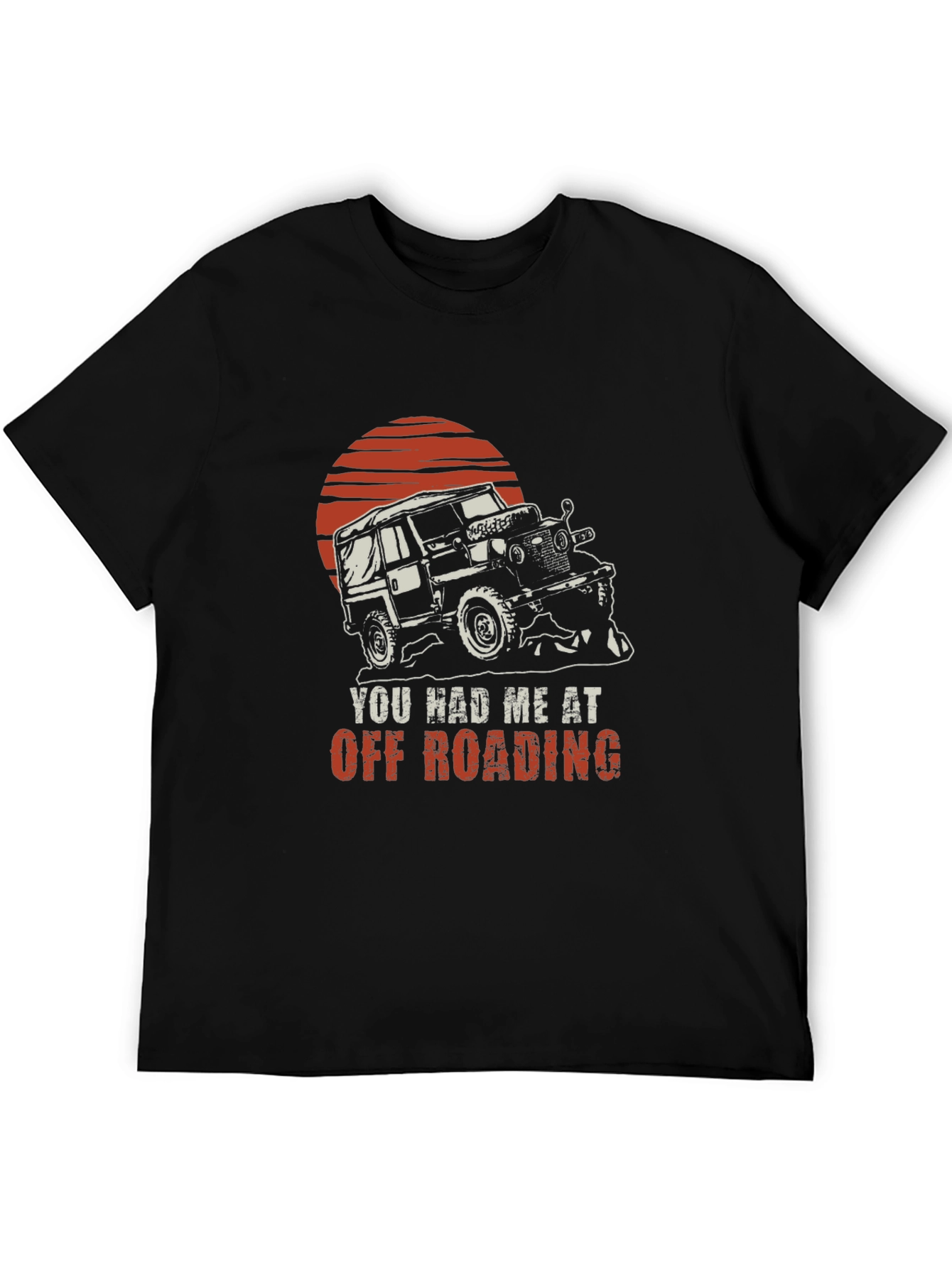 Off Roading Graphic Tee - Black Cotton T-Shirt