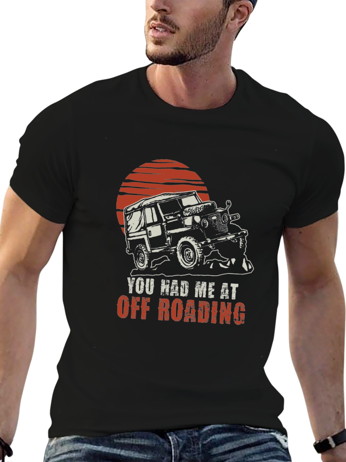 Off Roading Graphic Tee - Black Cotton T-Shirt