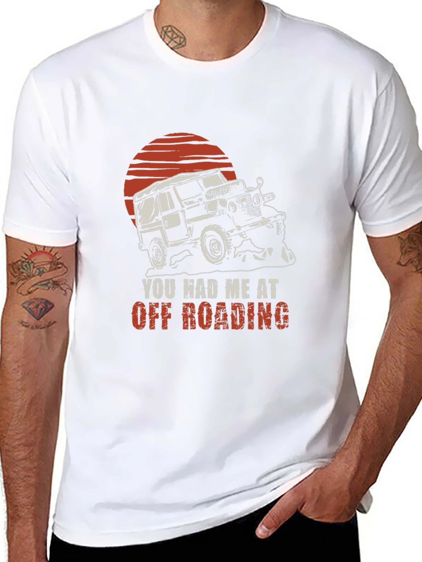 Off Roading Graphic Tee - Black Cotton T-Shirt