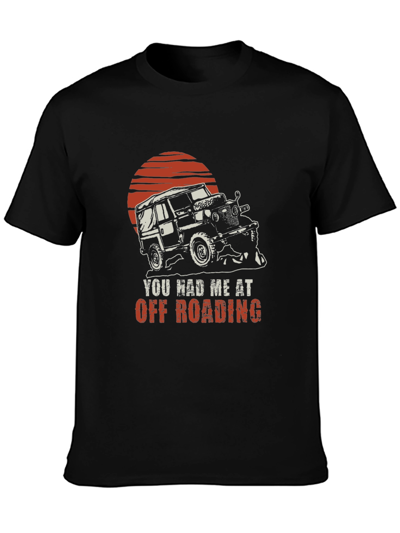 Off Roading Graphic Tee - Black Cotton T-Shirt