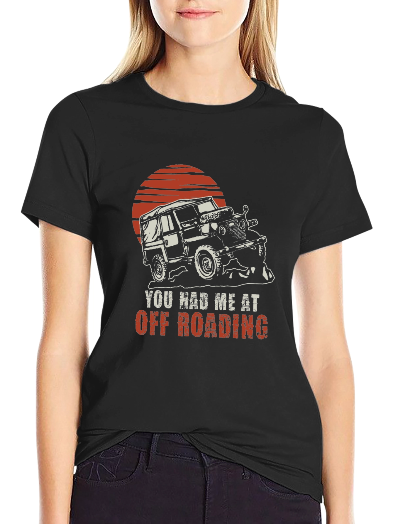Off Roading Graphic Tee - Black Cotton T-Shirt