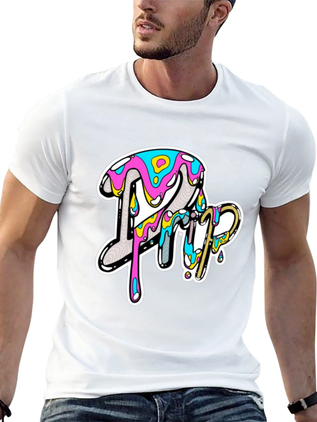 Bold Graphic Print Tee - Casual Style