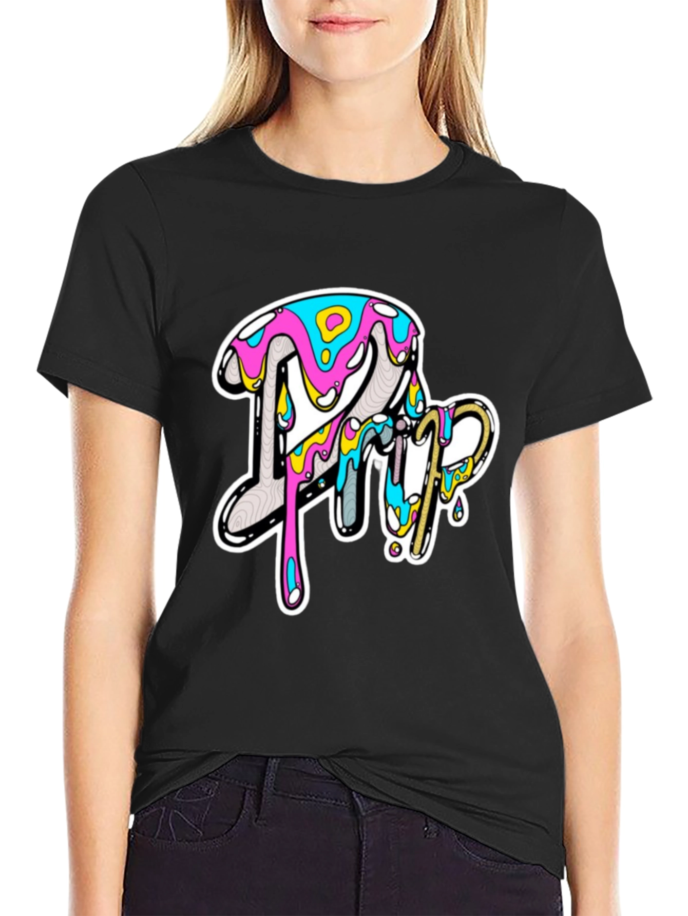 Bold Graphic Print Tee - Casual Style