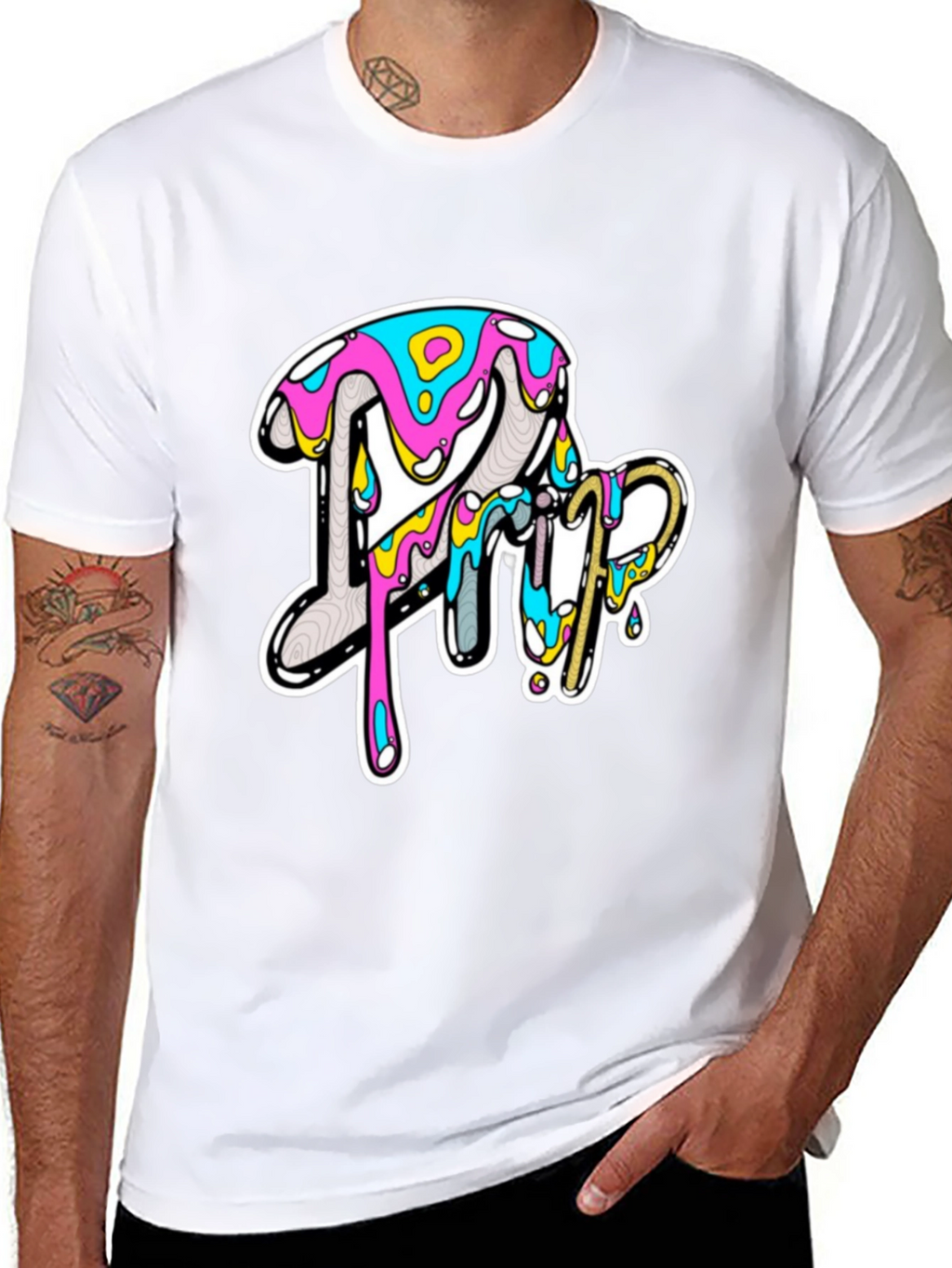 Bold Graphic Print Tee - Casual Style