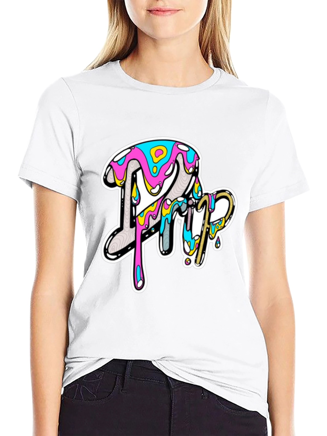 Bold Graphic Print Tee - Casual Style