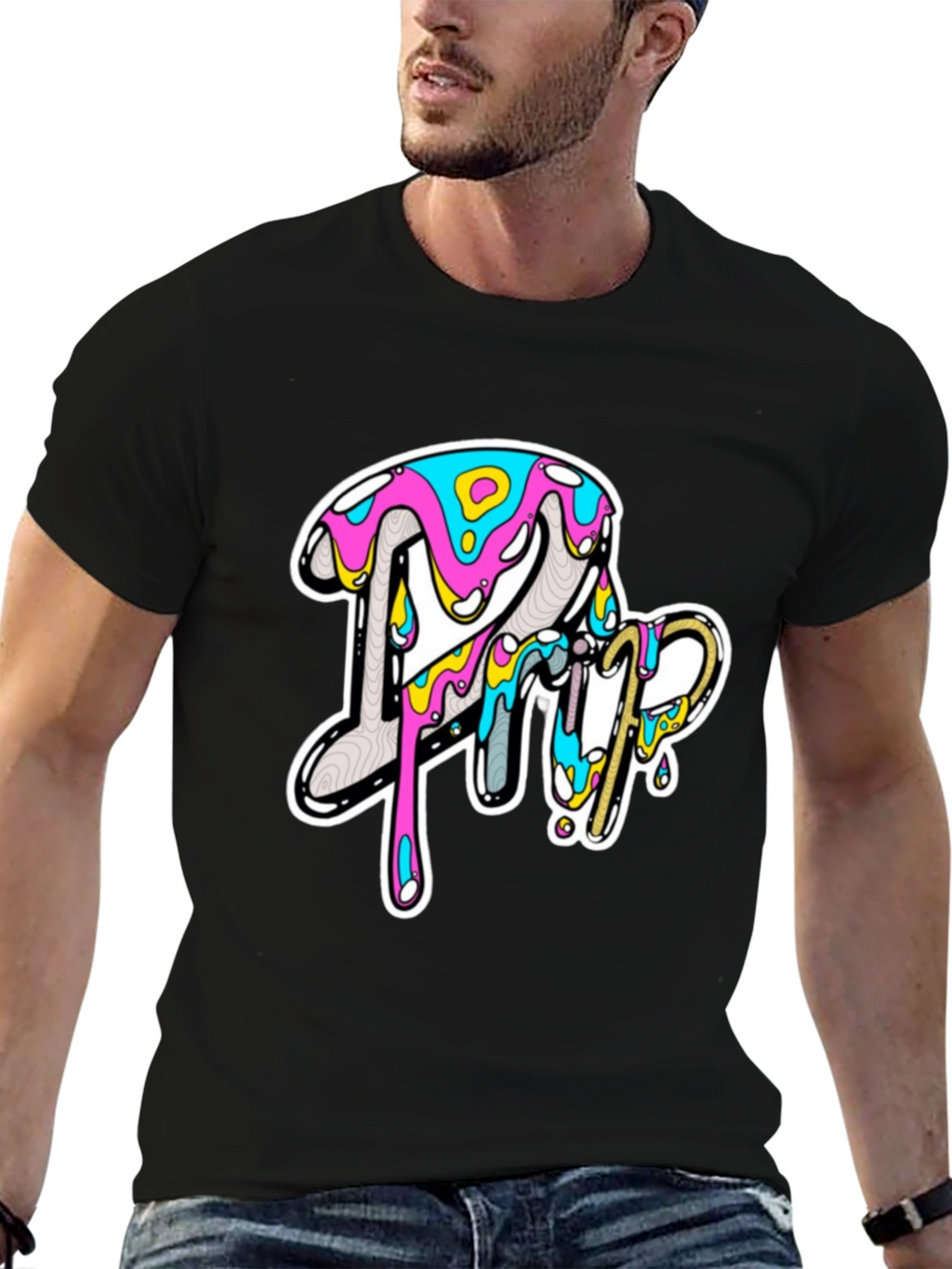 Bold Graphic Print Tee - Casual Style