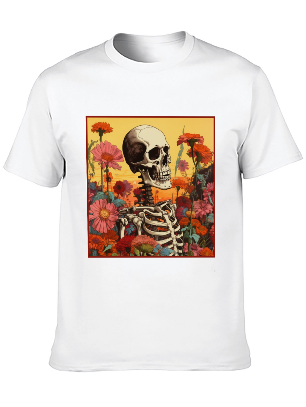 Floral Skeleton Graphic Tee