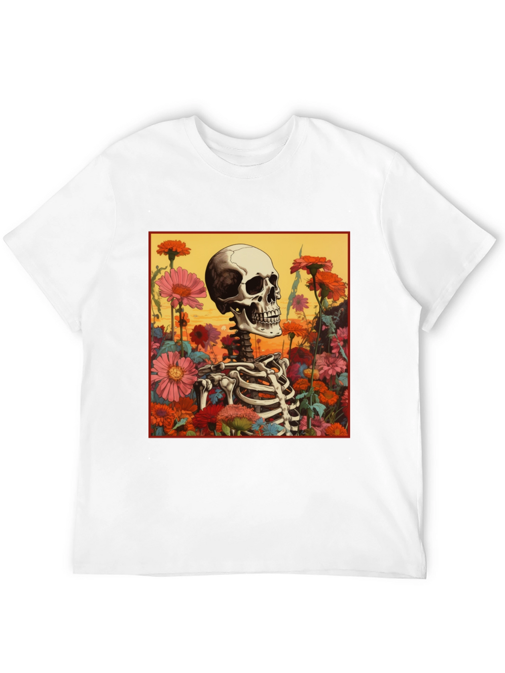 Floral Skeleton Graphic Tee