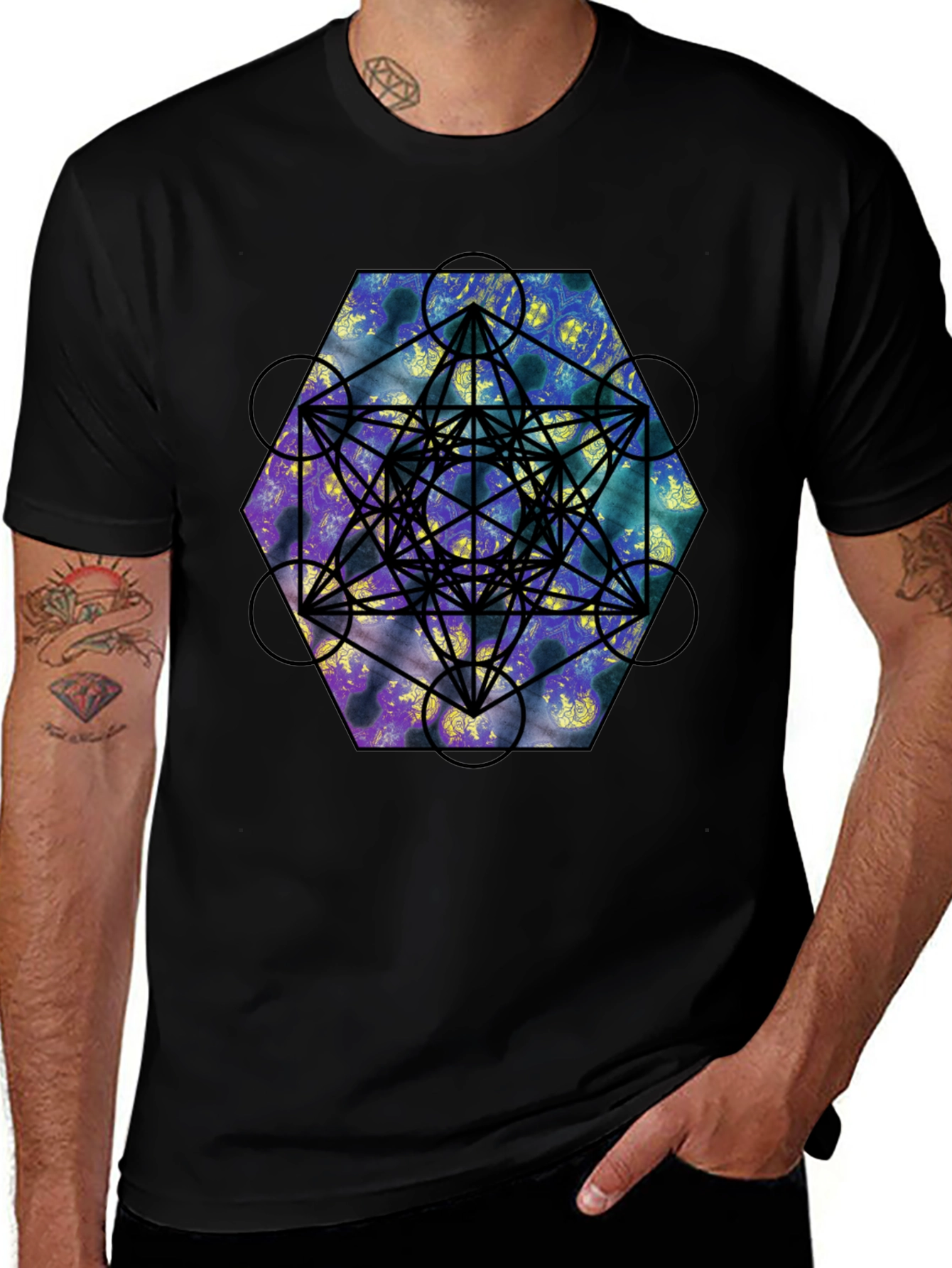 Geometric Metatrons Cube T-Shirt