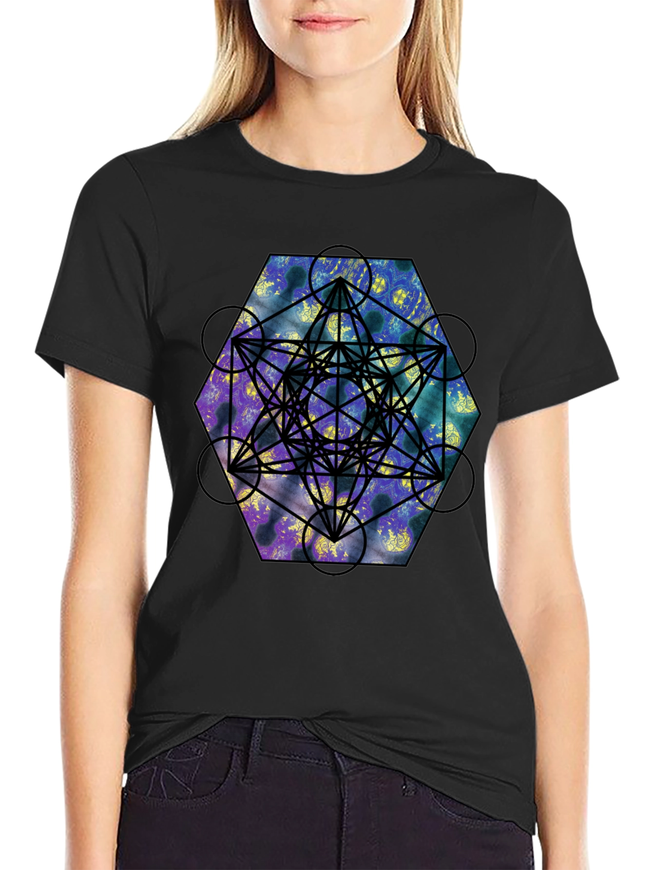 Geometric Metatrons Cube T-Shirt