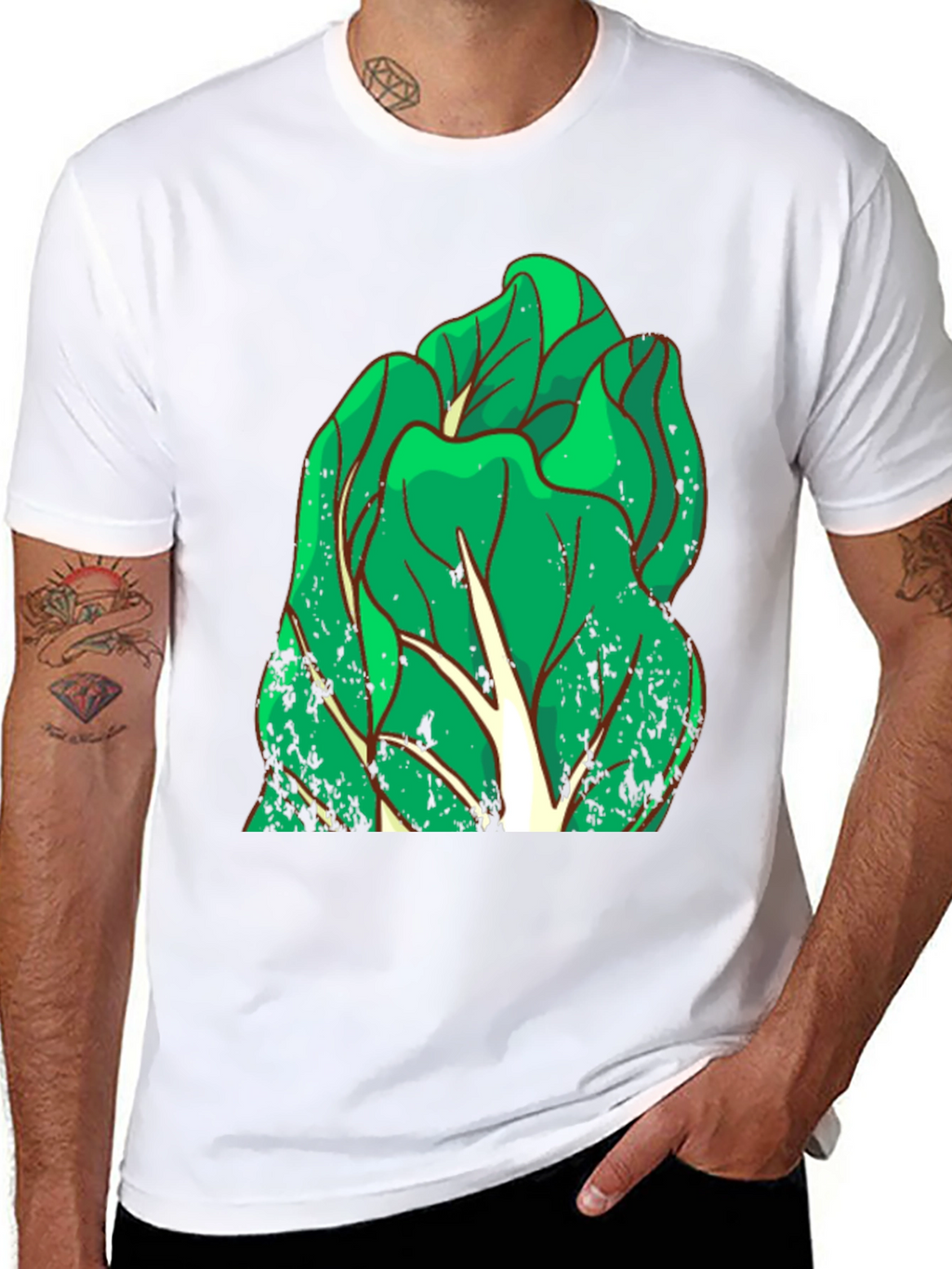 Leafy Green Graphic Tee - Unique Vegetable T-Shirt