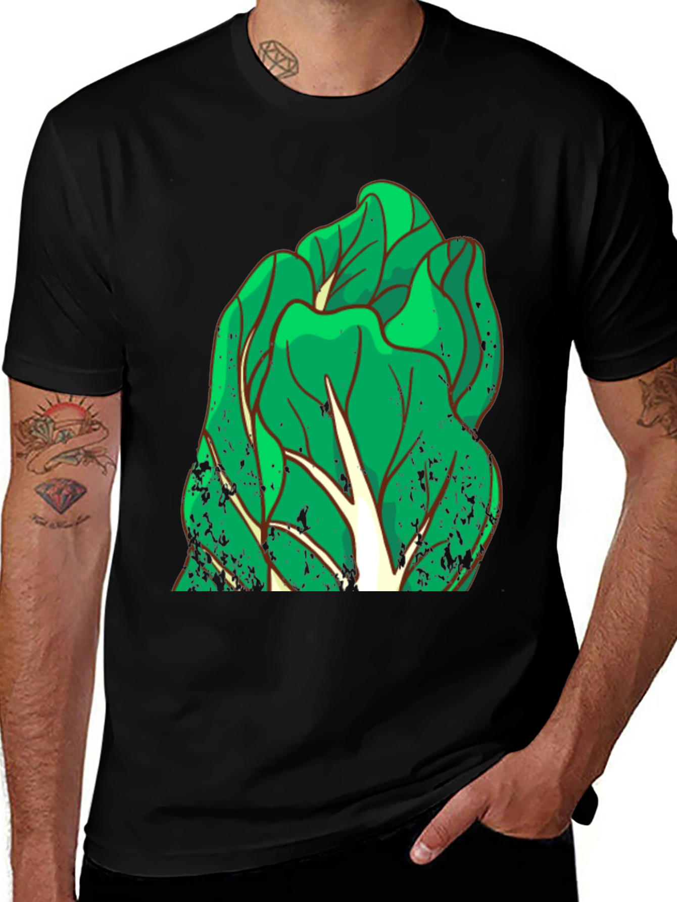 Leafy Green Graphic Tee - Unique Vegetable T-Shirt
